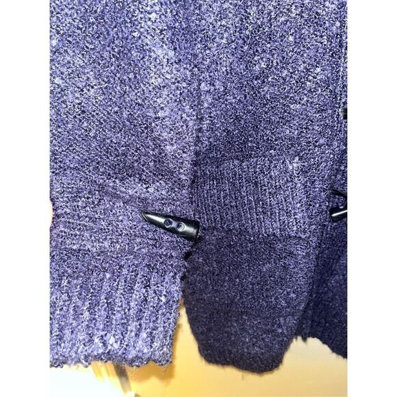 Gretchen Scott Boucle Stadium Coat Navy Open Front Cardigan Small - Picture 4 of 7